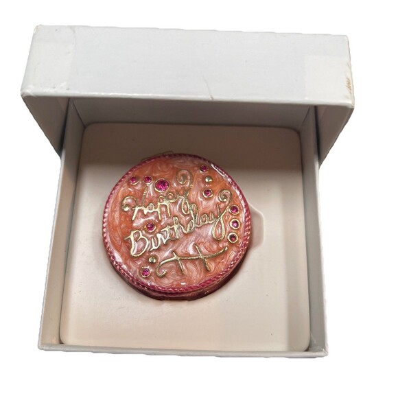 MONET "Happy Birthday"  Collectible Enamel Keepsake Trinket Box  * New In Box * - Picture 1 of 5